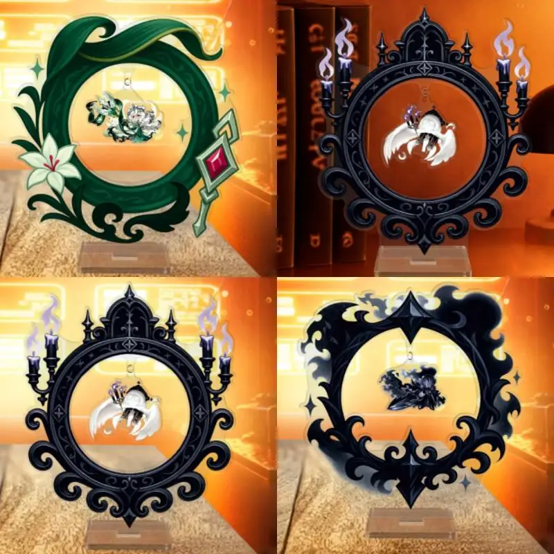 Фото Акриловая табличка для Cookie Run Kingdom: Белая лилия, Cookie Doughael, Silent Salt Cookie, аниме-атрибутика, настольное украшение, подарок №1