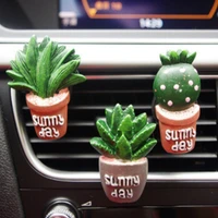 simulation plant potted cactus air outlet ointment car air conditioning air outlet clip perfume clip aromatherapy car decoration