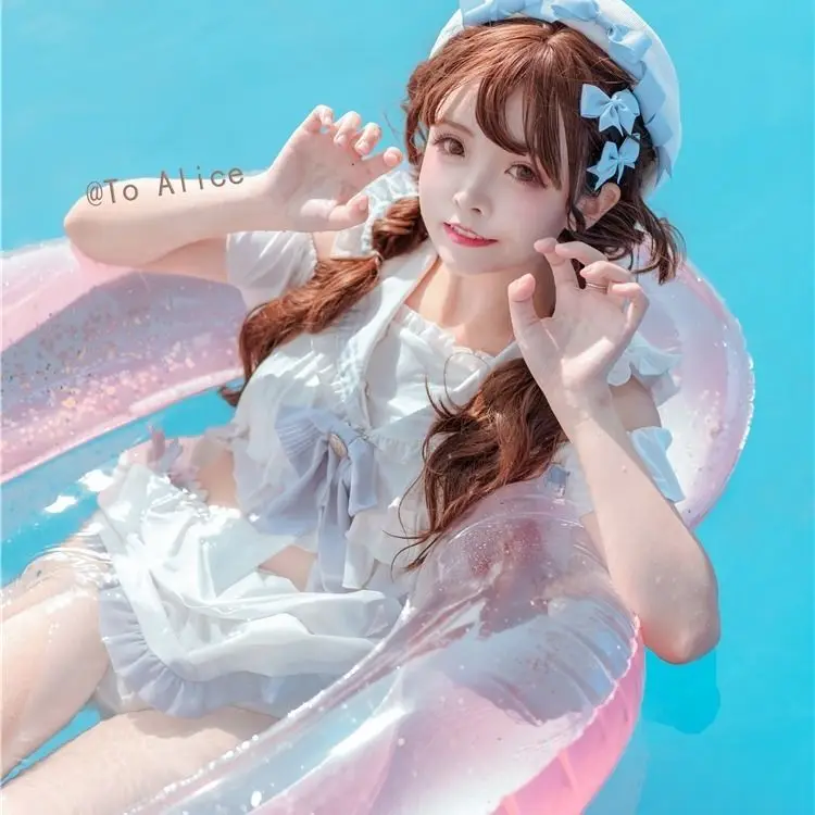 Японская аниме девочка Kawaii Косплей Костюм школьник Sukumizu лента облегающее боди