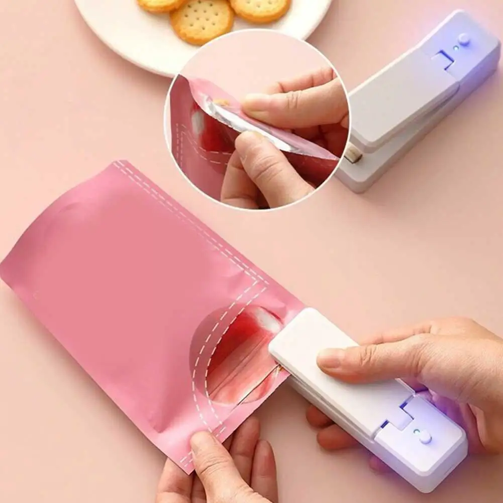 

Food Snacks Heat Bag Sealer Bag Sealing Machine Mini Function Kitchen Storage Multi Packing Sealers Manual Pressing W0X5