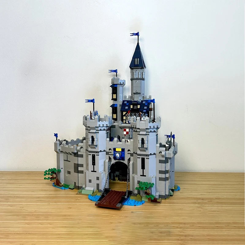 Фото 2302 шт. MOC, средневековая лошадь, рыцарь, лошадь, король, замок, модель здания, сделай сам, сборка, строительный блок, игрушка, детский подарок на день рождения №1