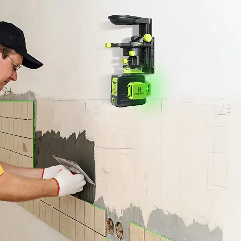 Huepar B03CG Зеленый лазерный уровень 3D Цифровой мульти 12-линейный поворотный