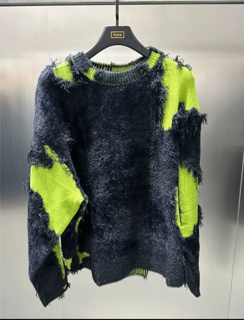 2025 новый американский уличный свитер мужской модный брендовый нестандартный