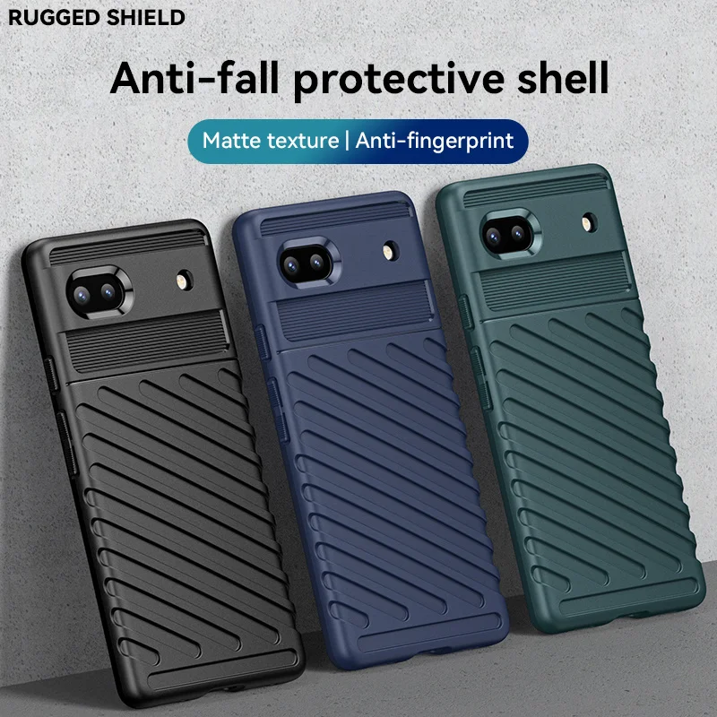 

For Google Pixel 6A Case,Rugged Shield Armor Case For Pixel 7Pro,Soft TPU Back Cover Case For Google Pixe 6/4/5/7/4A/5A/7 Pro