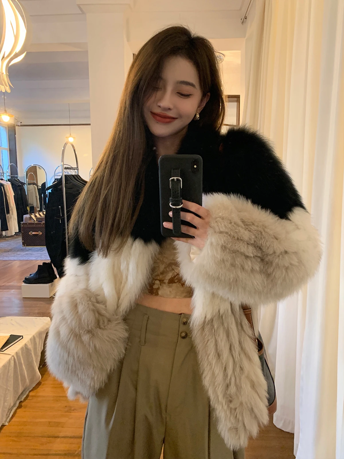 Imported Finnish Fox Fur Coat Women's Real Fox Fur Woman Jacket Winter Knitted Weave Genuine Fur Coat Women Luxury Clothes