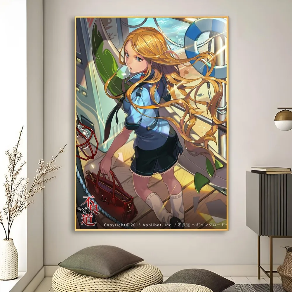 F-Furyou Michi Gang плакат с изображением дороги плакаты Наклейки художественные