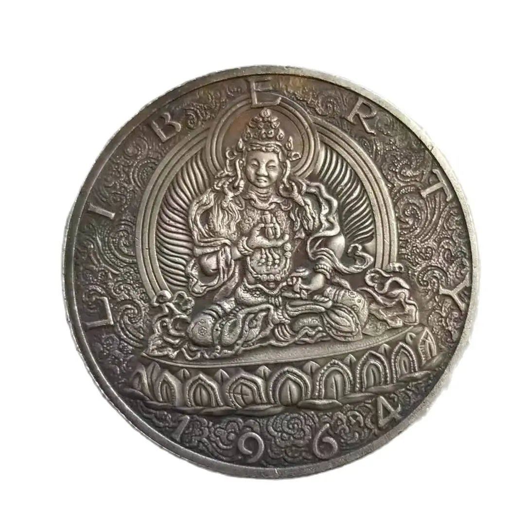 

Хобо, никелевая монета, Посеребренная, половина доллара 1964, коллекция внешней торговли, украшение для рабочего стола, рождественские подарки #767