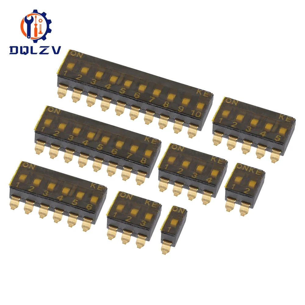 

SMD переключатели DQLZV 2,54 мм 1P/2P/3P/4P/5P/6P/8P/10P черные