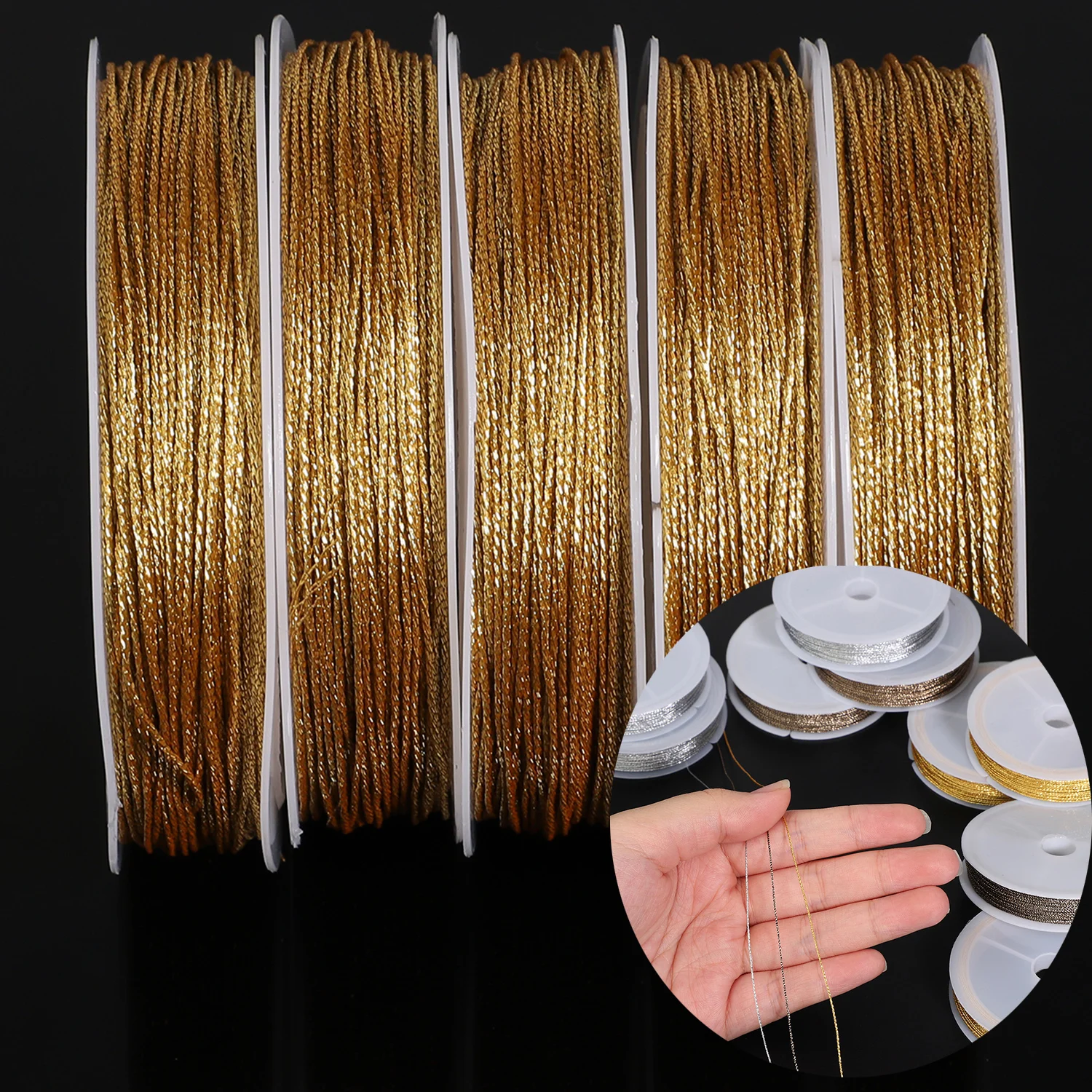 1 рулон 10 метров 0 4 мм шнур для бисероплетения проволока нить блестящие нитки