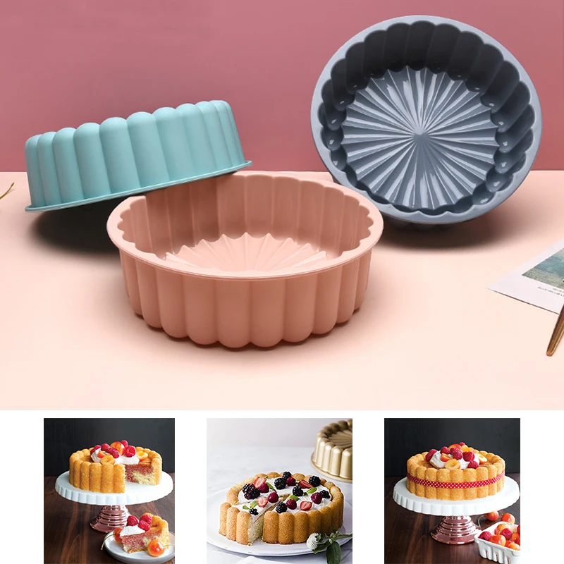 

Round Silicone Cake Pan Cake Moulds Shortcake Mousse DIY Chocolate Baking Pan Silicone Cakes Pan Cake Decorating Tools Bakeware