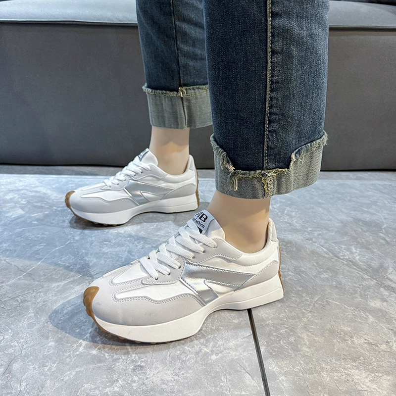 Кроссовки женские на платформе Повседневная дышащая обувь шнуровке уличные