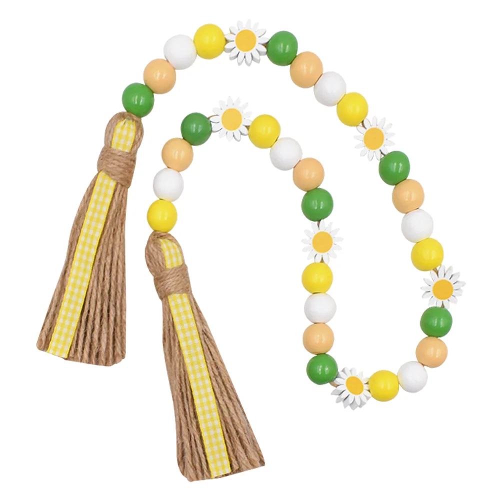 Деревянные бусины подсолнечника весенний декор украшения для дома поднос