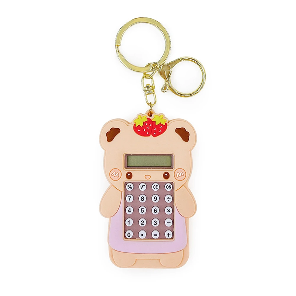 

Keychains Calculator 2 in 1 Keychain Electronic Pocket with Key Ring for Children Students School Supplies Key Decor