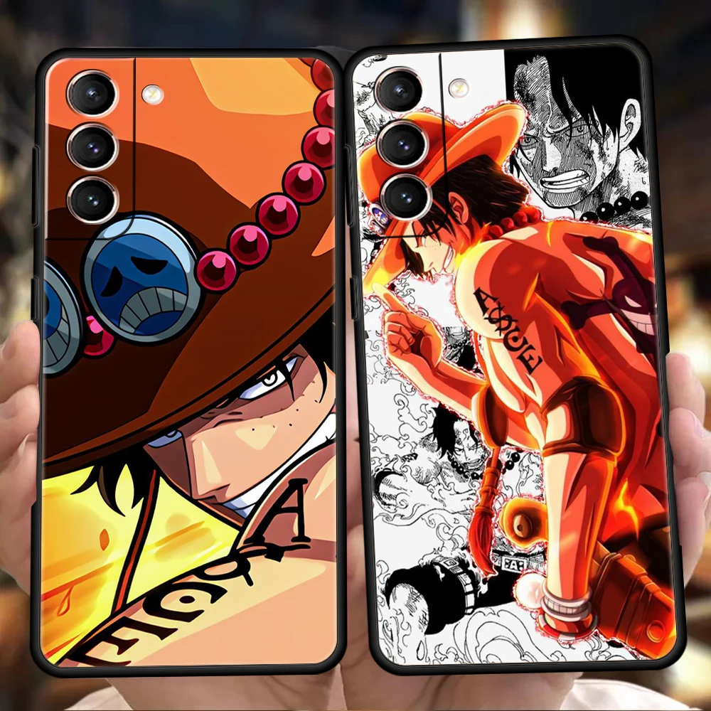 

One Piece ACE Phone Case For Samsung Galaxy S22 S20 S21 FE Note 20 10 Ultra S10 S10E S9 S8 M21 M22 M31 M32 Plus 5G Cover Fundas