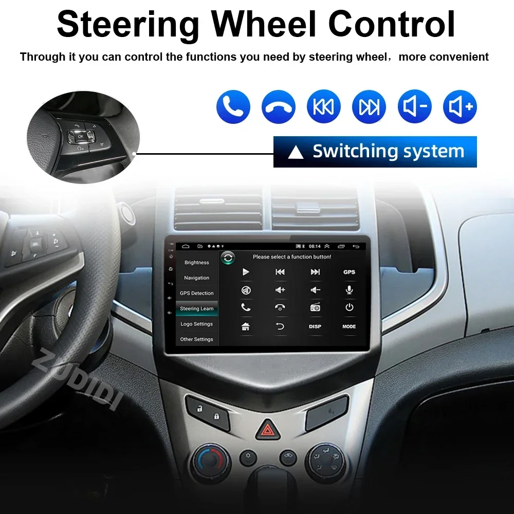Android 13 для Chevrolet Aveo 2 Sonic T300 2011-2015 автомобильный радиоприемник мультимедийный плеер