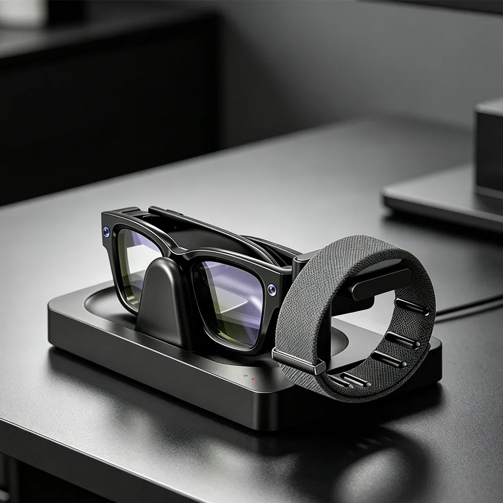 Фото Зарядная док-станция для умных очков RayBan и очков Neural Band, подставка для хранения и зарядки, аксессуар для смарт-очков №1