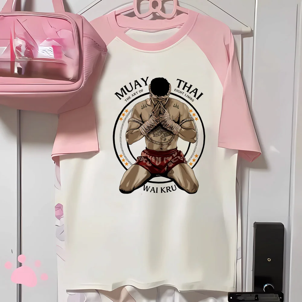 Футболки Muay Thai женская летняя футболка Женская забавная одежда в стиле Харадзюку