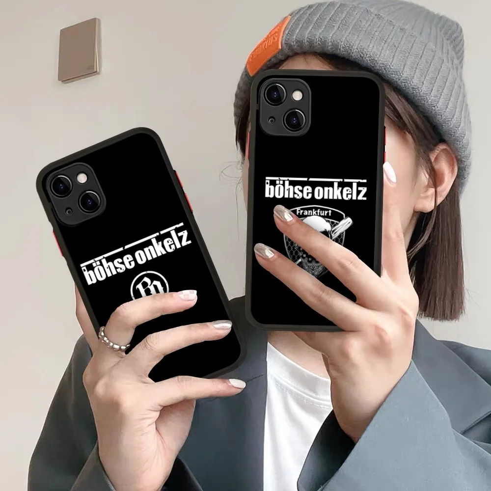 Чехол для телефона B-Bohse O-Onkelz Band IPhone 14 11 12 13 Mini Pro Max 8 7 Plus X XR XS MAX полупрозрачный