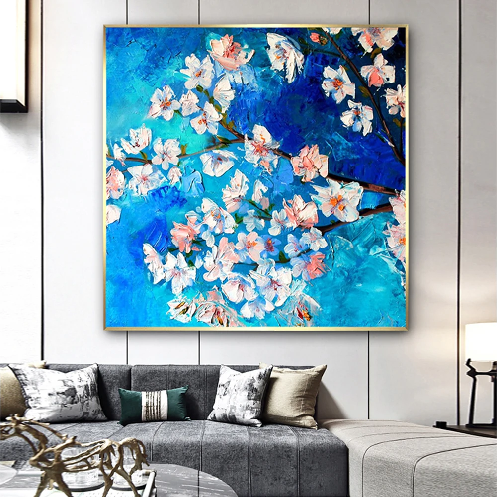 

Объемная картина маслом с изображением цветов Abstarct, ручная роспись, настенное искусство, домашний декор, ручная работа, цветочная живопись, ...