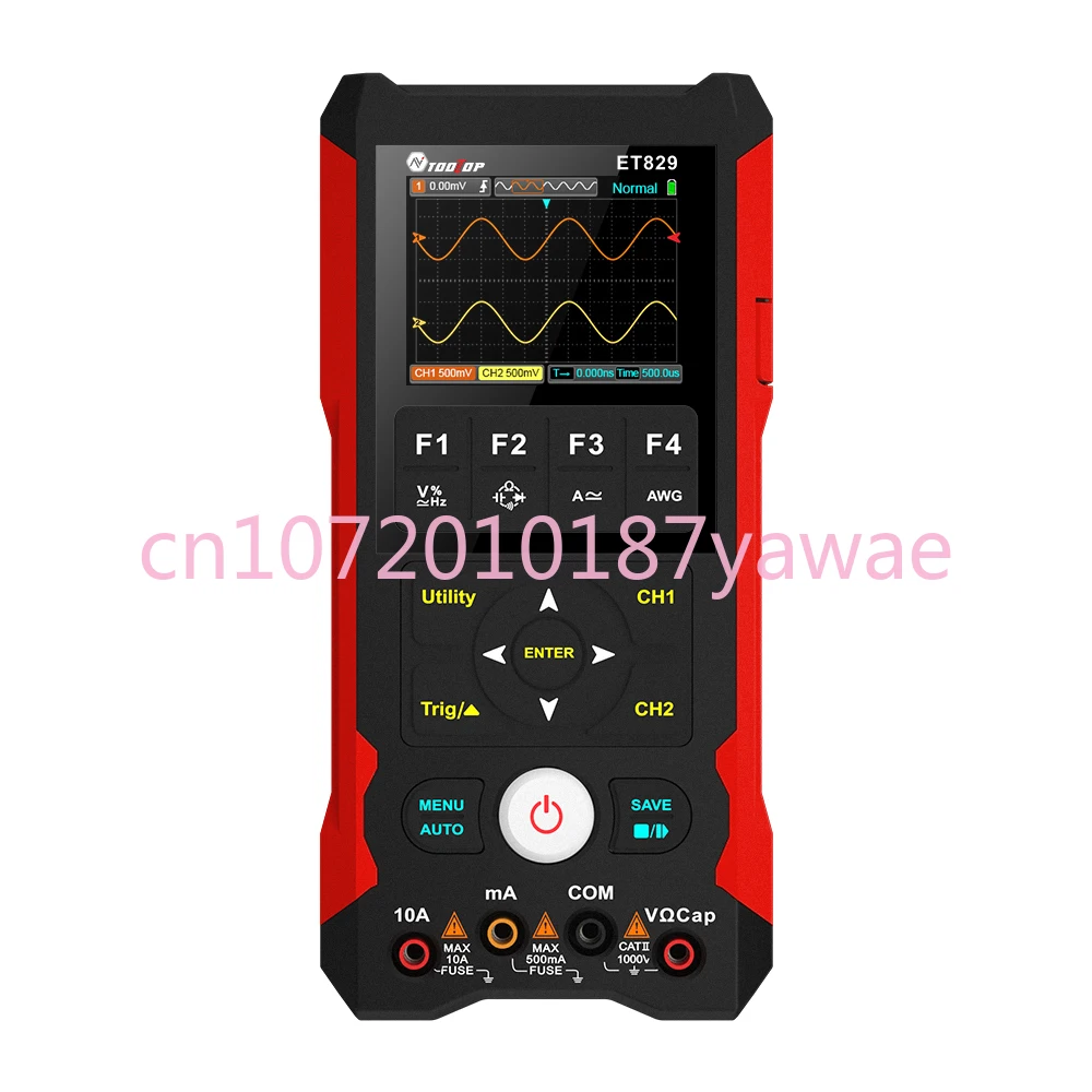 

Dual-Channel Et829 Oscilloscope Signal Generator Multimeter Three-in-One 80MHz Bandwidth 250Ms/S Storage