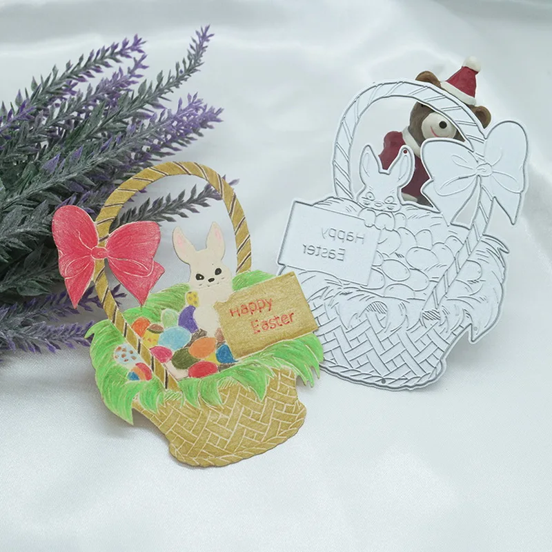 

Pan's Knife Mold English Phrase Easter Bunny Cutting Dies for Scrapbooking Embossing DIY Manual Photo Album Carbon Steel Decor