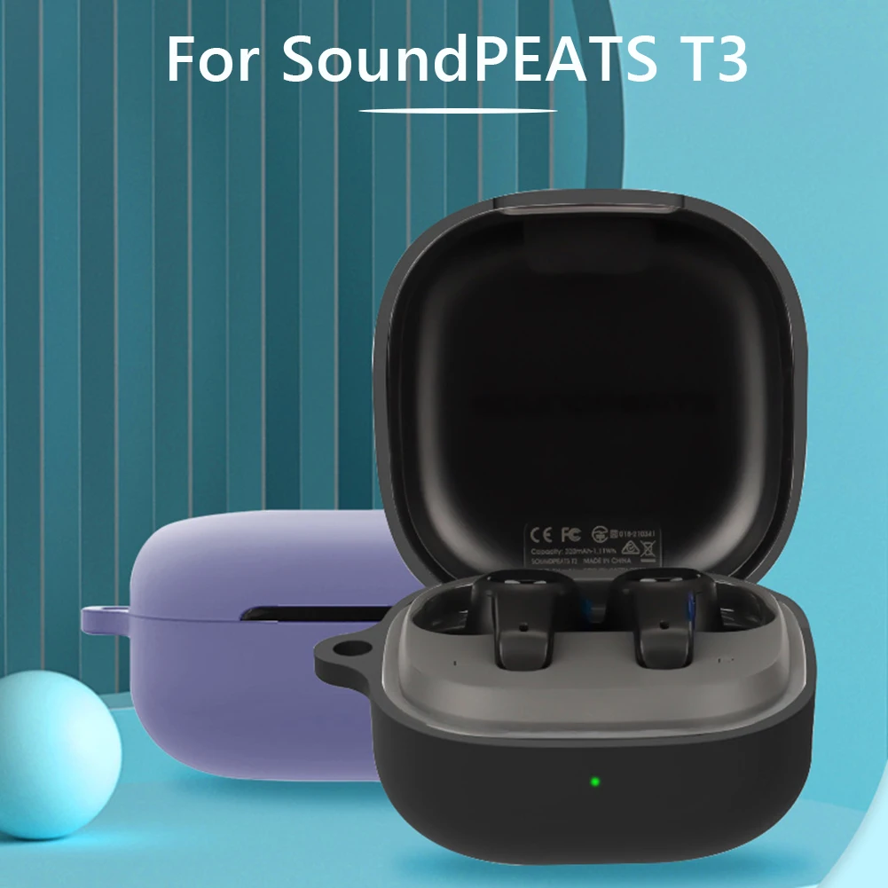 

Защитный чехол для SoundPEATS T3 Bluetooth-совместимый силиконовый чехол для наушников SoundPEATS T3 противоударный чехол