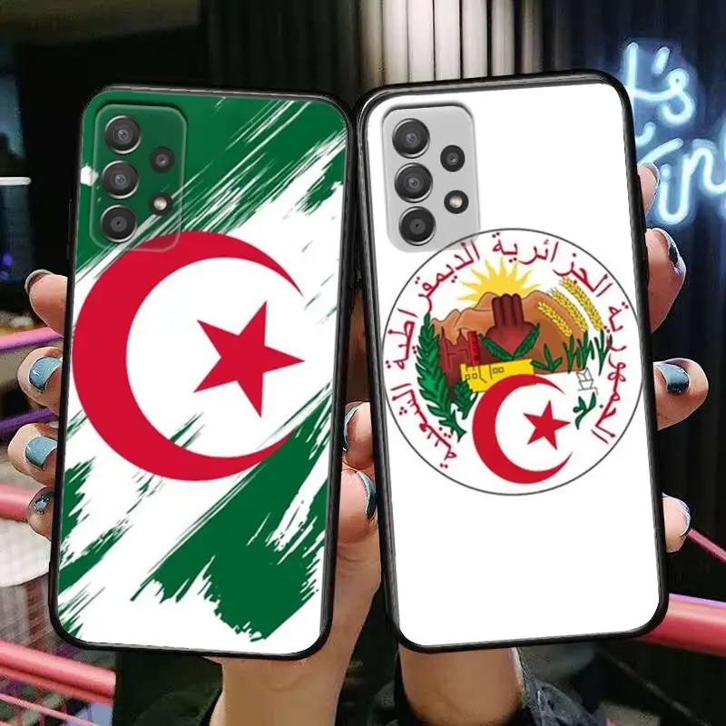 

Algerian Emblem Algeria Flag Phone Case Hull For Samsung Galaxy A70 A50 A51 A71 A52 A40 A30 A31 A90 A20E 5G a20s Black Shell Art