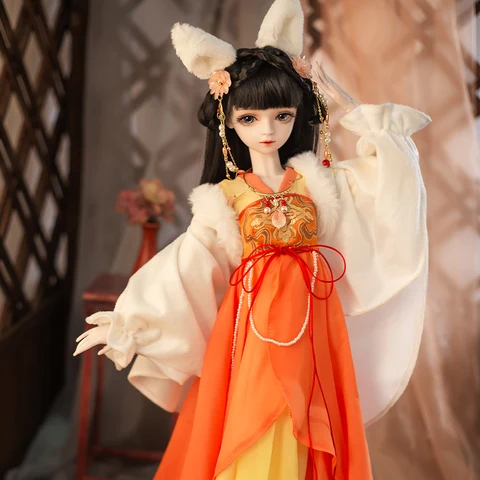 ● 60 см ручная работа, традиционные китайские сказочные куклы HanFu для девочек, 1/3 Bjd кукла, полный комплект, куклы-принцессы игрушки для девочек в подарок