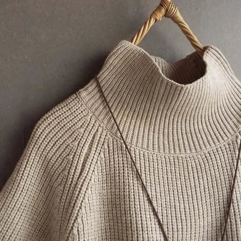 Matakawa водолазка поддельные из 2 предметов женские свитера однотонные корейские