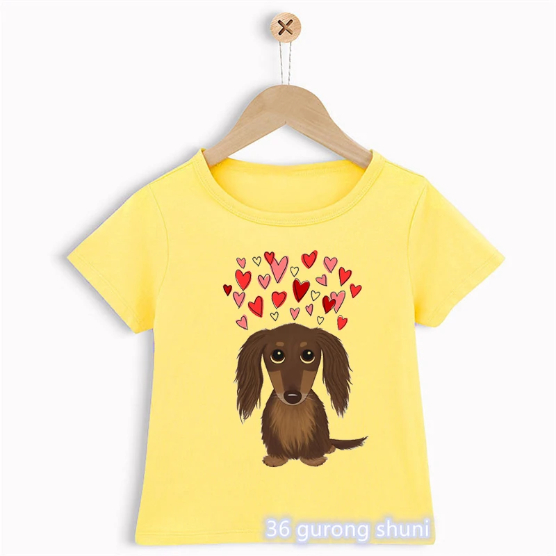 T-Shirt For Girls/Boys Cute Love Puppy Cartoon Print Children'S Clothing Shortsleeved Top Summer Kids Tshirt Fashion Boy Clothes |