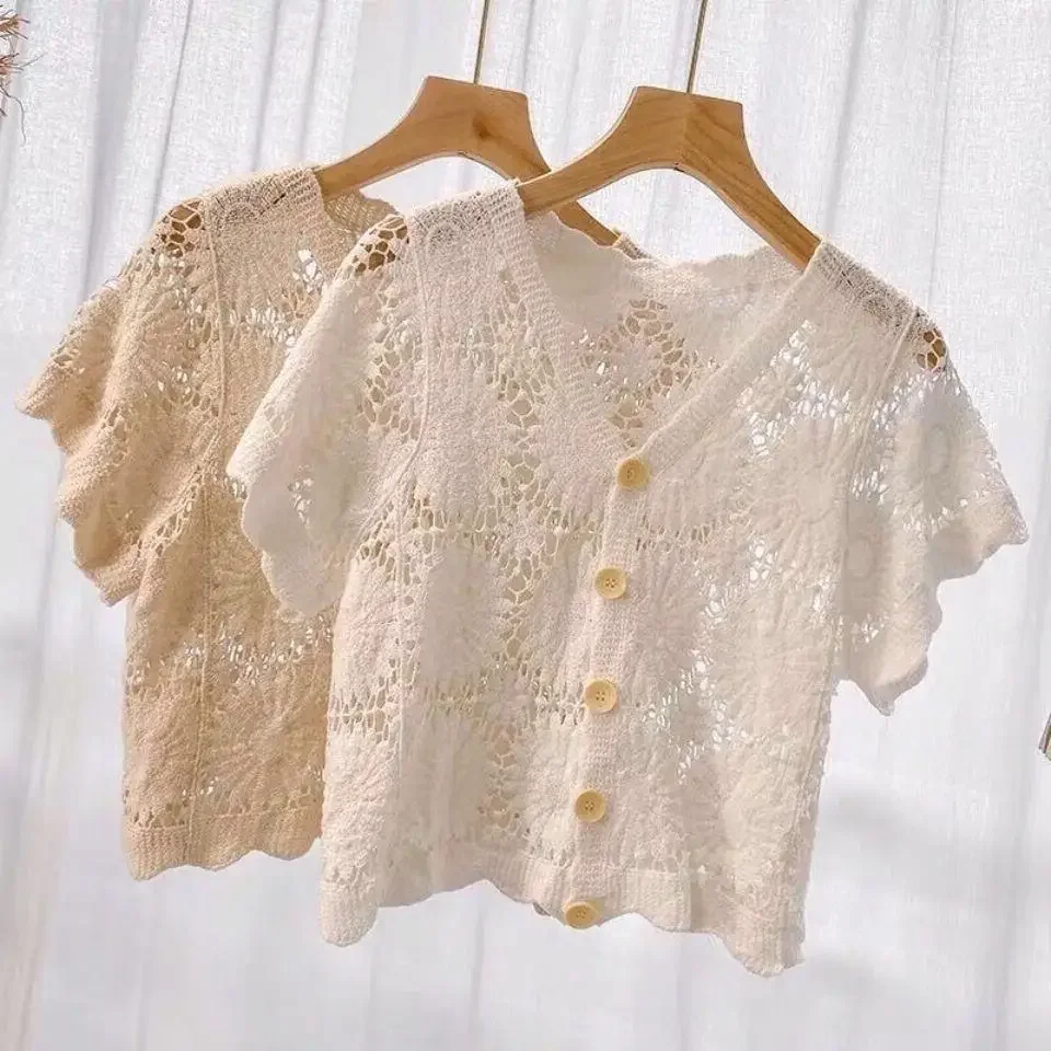 Модный вязаный кардиган Женская весенне-осенняя укороченная стильная куртка с
