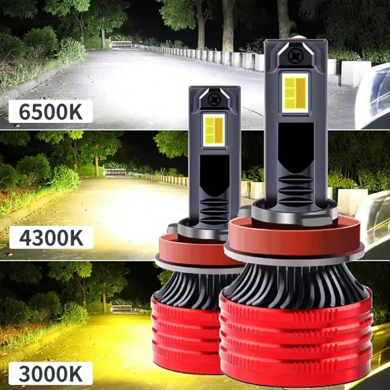 

Светодиодные лампы Противотуманные фары Галогенные Замена Авто H7 Светодиодные фары 6500K 4300K 3000K 3 цвета Передние фары H3 9005 HB3 9006 150 Вт