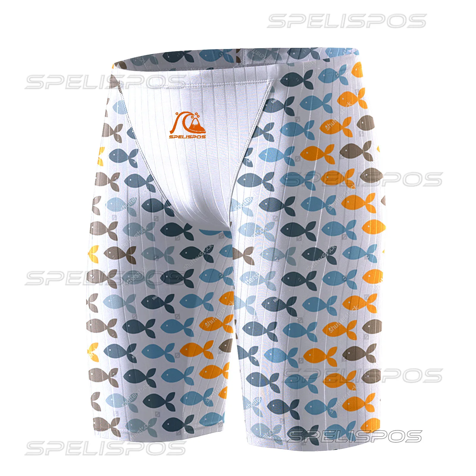 SPELISPOS Men Tights Swim Shorts Swimming Trunks Sport Swimwear Training Flat Angle Trunks Swimsuit Diving Summer Beach Surfing