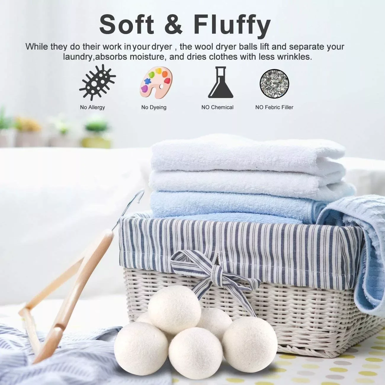 

Reusable Wool Dryer Balls Magical Washing Tool for Washing Machine Cleaning Drying 4cm Fabric Softener Ball Laundry Balls