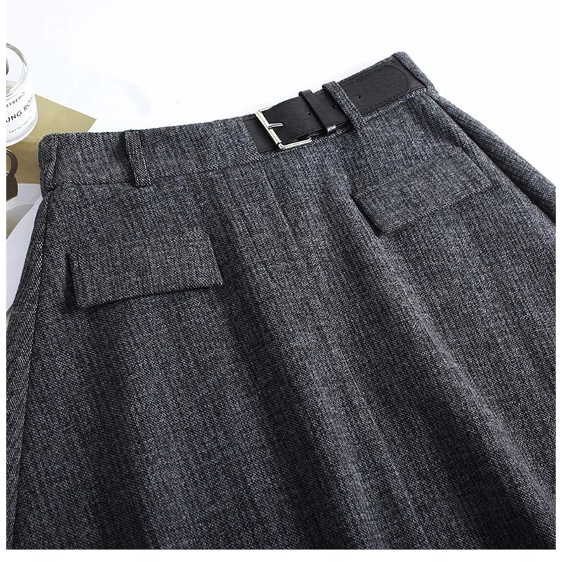 SUCH AS SU Осень Зима Новое поступление Черные кофейные женские юбки Плиссированные