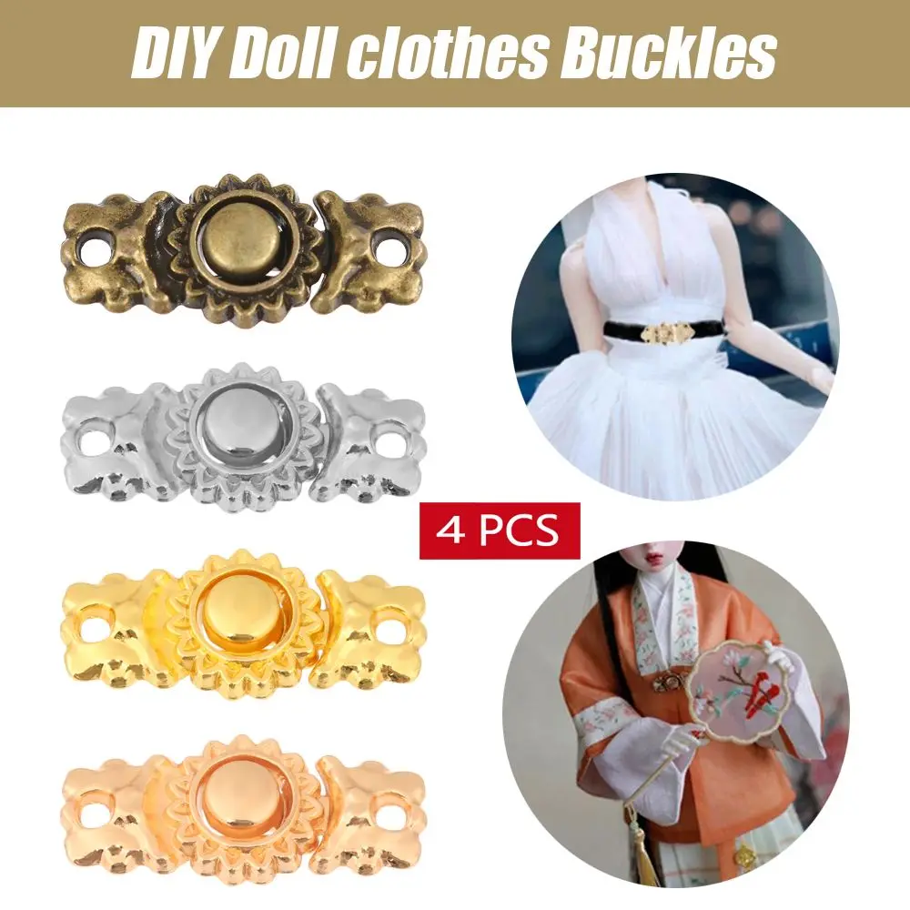 

4 шт. 15 мм мини ультра-маленькая металлическая пряжка для ремня Сделай Сам кукольные сумки декоративные пуговицы пряжки для кукольной одежд...