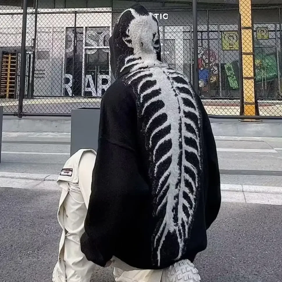 Свитер с капюшоном и рисунком улитки унисекс повседневный вязаный топ модный