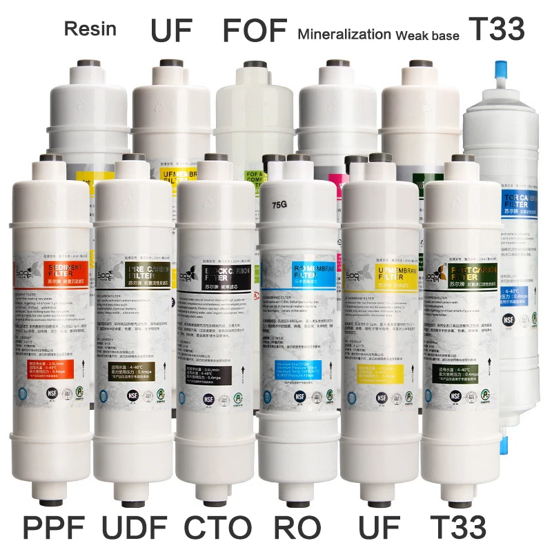 Sooel 10-дюймовый Американский быстроразъемный фильтр PP хлопок предварительно углеродистый фильтр T33 быстроразъемный фильтр