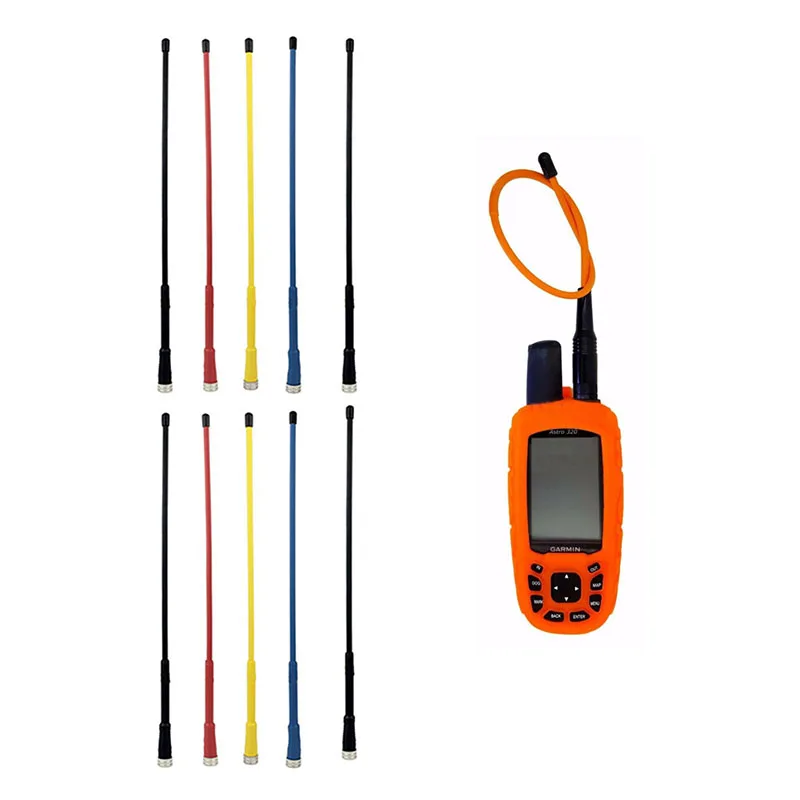 10PCS/Lot Muti-Color Long Range 38cm Flexible Antenna for Garmin Handheld GPS Astro 220 320 430 900 Alpha 50 Alpha 100 200i