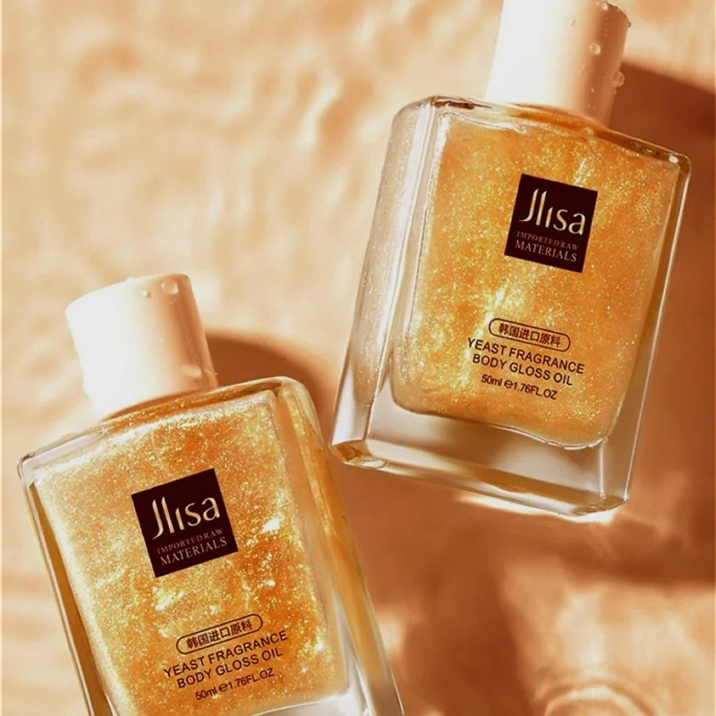 

Glitter Shimmer Oil Spray Face Body Highlighter Liquid Bronze Body Shimmer Oil Body Brighten Glow Pearl White Highlighter Makeup