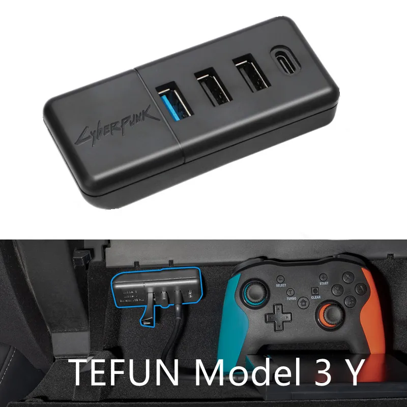 Новинка 2021 г. Tesla Model 3 Y HUB аксессуары USB-разветвитель док-станция перчаточный ящик