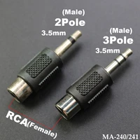 1pcs 3 5mm mono male to rca female audio adapter coupler rca jack connector to 3 5mm plug adapter audio rca plug