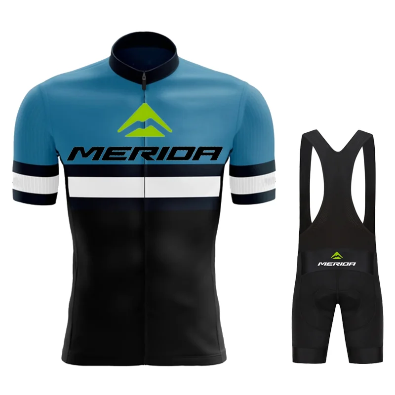 

2023 New Merida Team Cycling Jersey Set MTB Maillot Summer Cycling Clothing Road Bike Shirts Suit Bicycle Tops Ropa Ciclismo