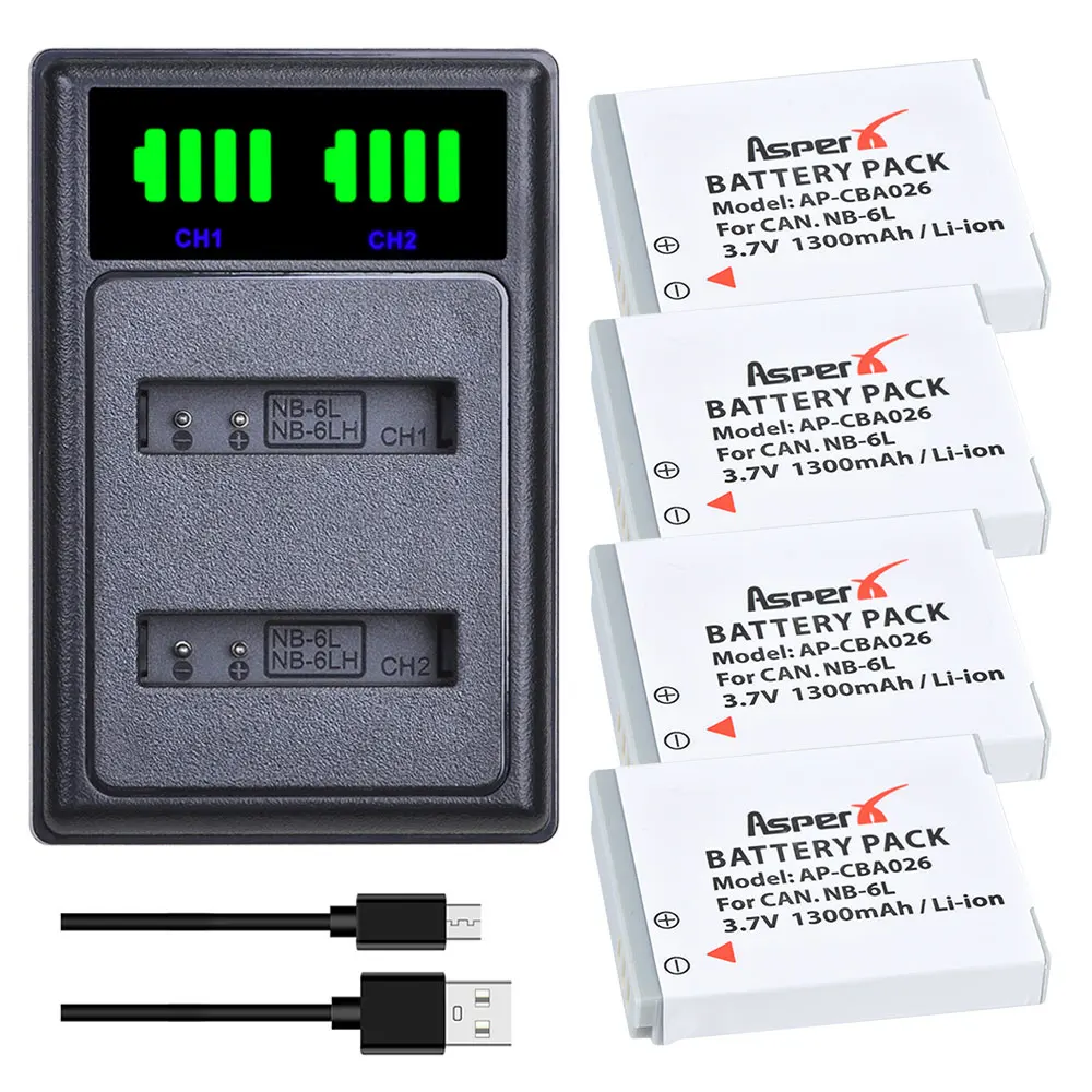 Аккумулятор для камеры NB 6L NB6L NB-6L для Canon Power-shot IXUS 310 SX240 SX275 SX280 SX510 SX500 HS 95 D10 D20 D30 1600 мАч