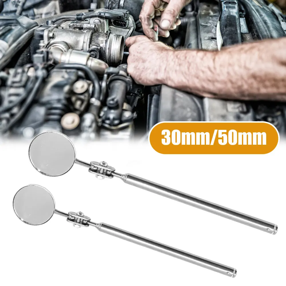 

30/50mm Portable Car Telescopic Detection Lens Inspection Round Mirror Car Angle View Pen for Auto Inspection Hand Repair Tools