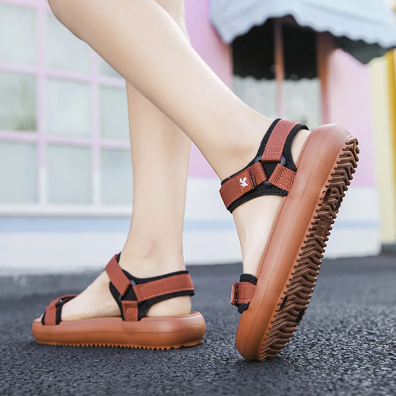 Summer Shoes For Women Sandals Flat Solid Color Sandalias Female Platform Open Toe  Ladies Slides Light Shoes Zapatillas Muje