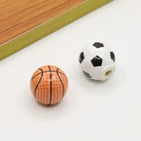 footballbasketball design drawer pull handle creative ceramic cabinet pulls furniture cupboard handle dia35mm
