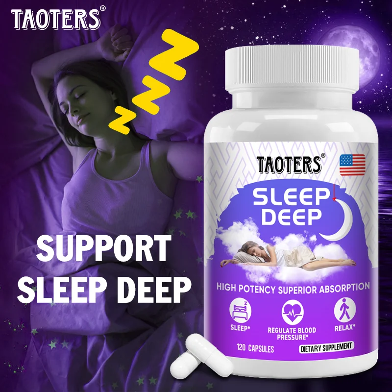 

Sleep Aid Supplement - Contains Melatonin and Theanine, Highly Absorbable To Promote Deep Sleep and Relieve Stress