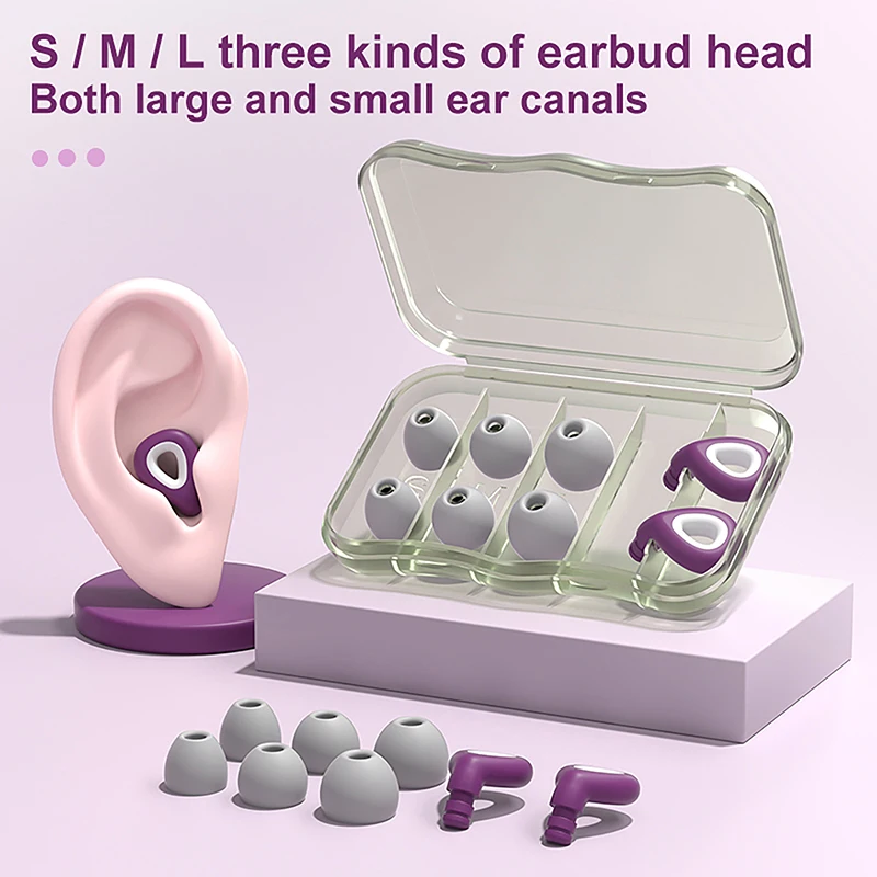 

1Set Sleeping Ear Plugs Noise Reduction Ear Protector Earplugs Silicone Anti-Noise Earplug Waterproof Sleeping Earplugs