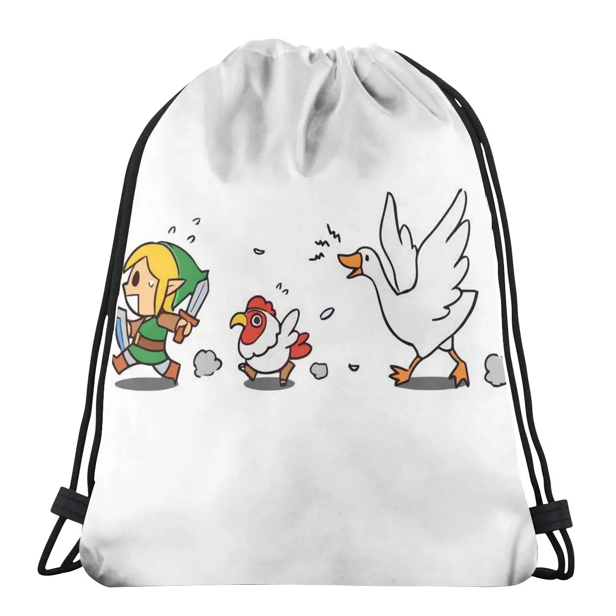 

Catch Untitled Goose Game Drawstring Bags Travel Waterproof Storage Organize Bundle Pocket Rope Bag